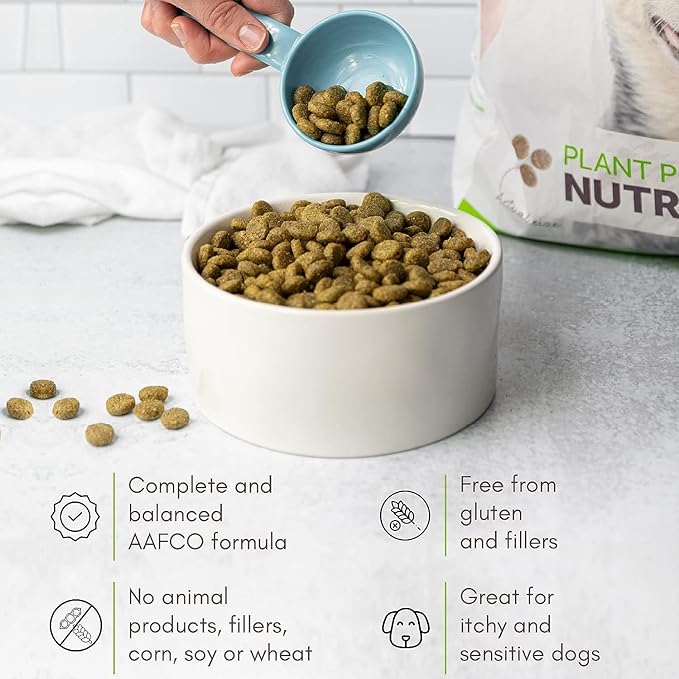 V-dog Vegan Kibble Dry Dog Food (24 LB) | Plant Based Protein with Added Taurine for Sensitive Stomach and Skin | Adult Dog Food | Vegetarian Superfood | Made in US - PAWPICO