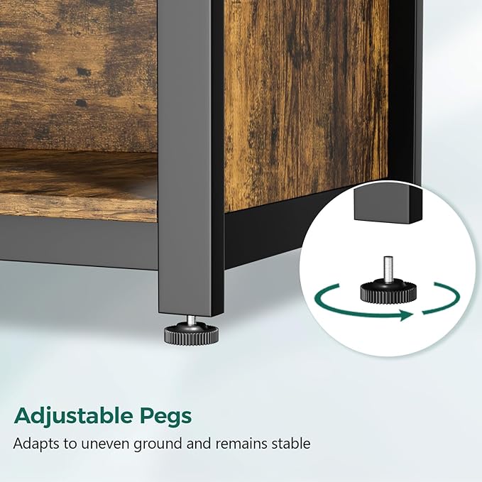 Tatub 40-50 Gallon Fish Tank Stand with Cabinet, Metal Aquarium Stand for Accessories Storage, Reptile Tank Turtle Terrariums Table Bearable 1000LBS, Accommodates 2 Aquariums Tatub