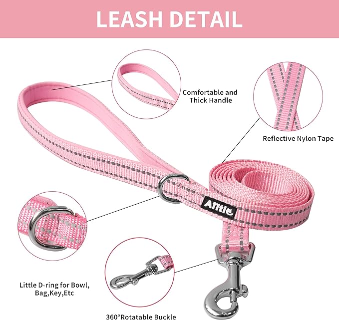 AIITLE Dog Harness, Spring No-Pull Cat Harness with a Leash, Adjustable Reflective Dog Vest, Cat Harness Escape Proof, Outdoor Walking, Camping for Extra Small Dogs and House Cats Pure Pink XXXS AIITLE-FORPETSBETTERLIFE