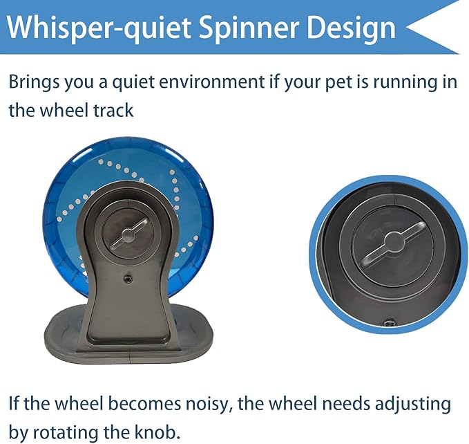Petest Hamster Exercise Wheel, Silent Spinner Hamster Running Wheels, Diameter 6.7 inch, Blue Petest