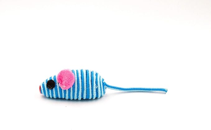 20 Hypno Colorful Mice with Rattle Sound, Interactive Catch Play Teaser Mouse Toy for Cats and Kittens. Pack of 20 Mice - PAWPICO