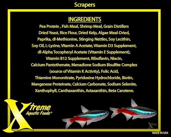 Xtreme Scrapers Wafers - Premium 14mm Fast-Sinking Fish Food – Nutrient & Cellulose Rich Ideal for Nocturnal Feeders, Catfish, Plecostomus Species, and Loaches – USA Farm Grown (18oz) XtremeAquaticFoods