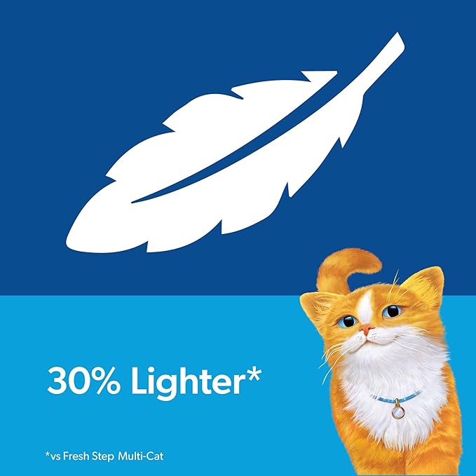 Fresh Step Light Weight Cat Litter Extreme With Febreze Freshness, Lightweight Clumping Litter, 15.4 lb. Box - PAWPICO