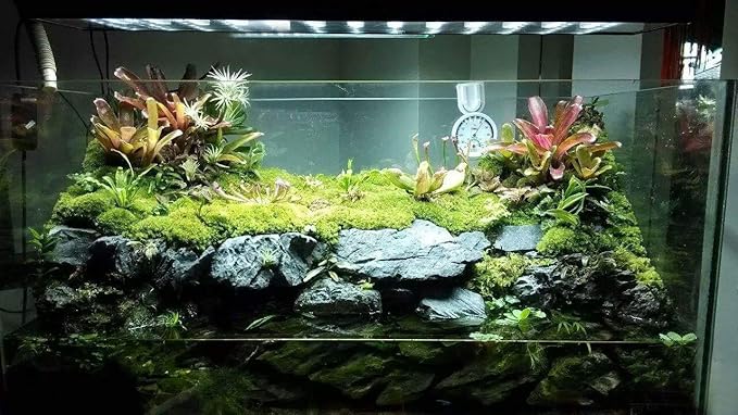 KZKR Aquarium Hood Lighting Fish Tank Light 36 inch - 46 inch for Freshwater and Saltwater Blue and White Light 90cm - 115cm KZKR