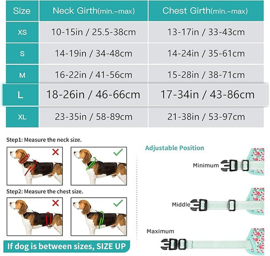 Timos Dog Harness, No-Pull Pet Harness with 2 Leash Clips, 3 Snap Buckles Adjustable Soft Padded Dog Vest, Reflective No-Choke Pet Oxford Vest with Easy Control Handle for Small Medium Large Dogs Timos