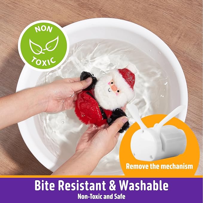 Interactive Christmas Cat Toys, Flapping Santa Clause Cat Toys, Lifelike Bird Chirp, USB Rechargeable Catnip Toy for Bored Indoor Cats Chase Exercise, 3 Modes - PAWPICO