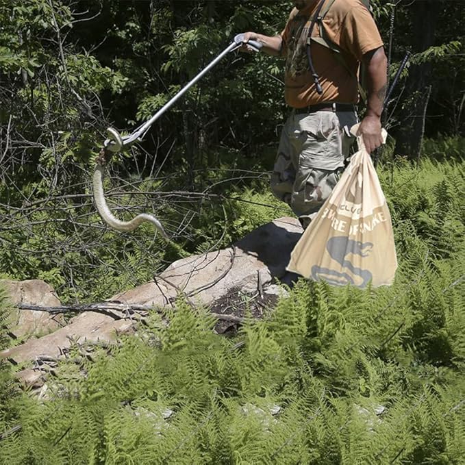IC ICLOVER Snake Reptile Bag with Drawstring, 20 x 28 Inch Heavy Duty Large Snake Hunting Sack Pouch with Sewn Bottom Corners for Moving Transporting Capturing Hunting Catching Rattlesnakes Reptiles ICICLOVER