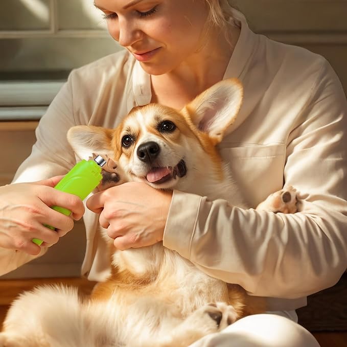 YABIFE Dog Nail Grinder, Dog Nail Trimmers and Clippers Kit, Super Quiet, Rechargeable, for Small Large Dogs Cats Toenail Claw Grooming,3 Speeds, 1 Extra Grinding Wheel - PAWPICO