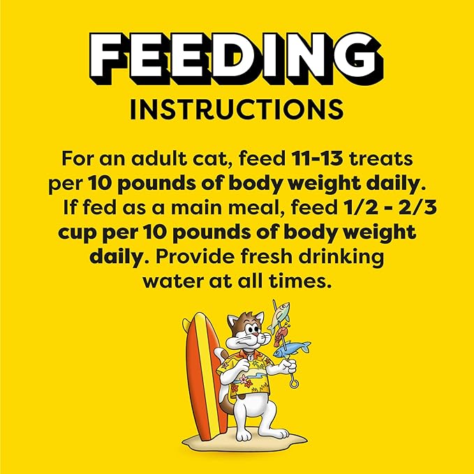 TEMPTATIONS MIXUPS Crunchy and Soft Cat Treats Surfer's Delight Flavor, 6.3 oz. Pouch, Pack of 10 Temptations