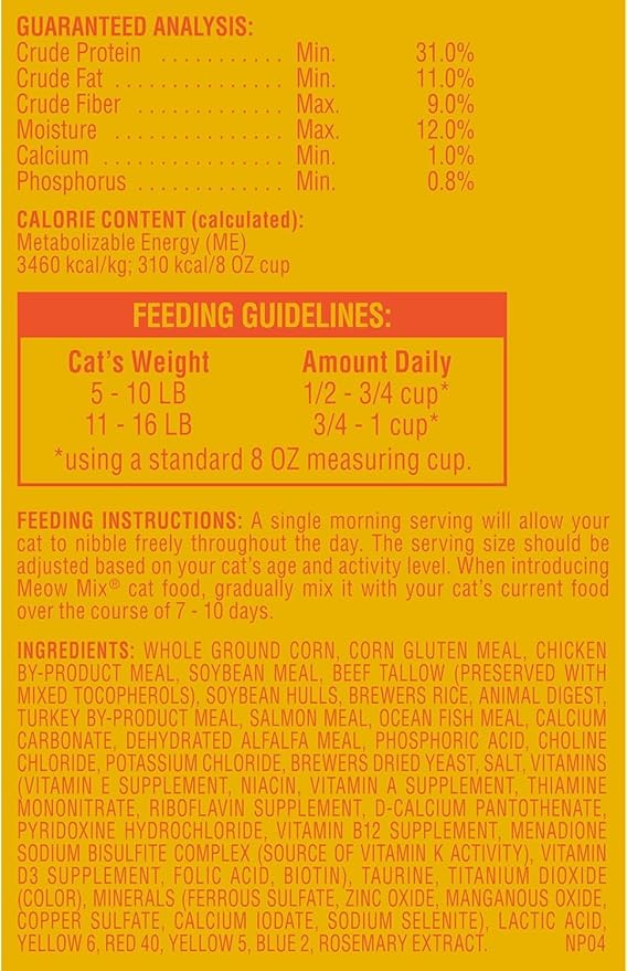 Meow Mix Indoor Health Dry Cat Food, 6.3 Pound Bag - PAWPICO