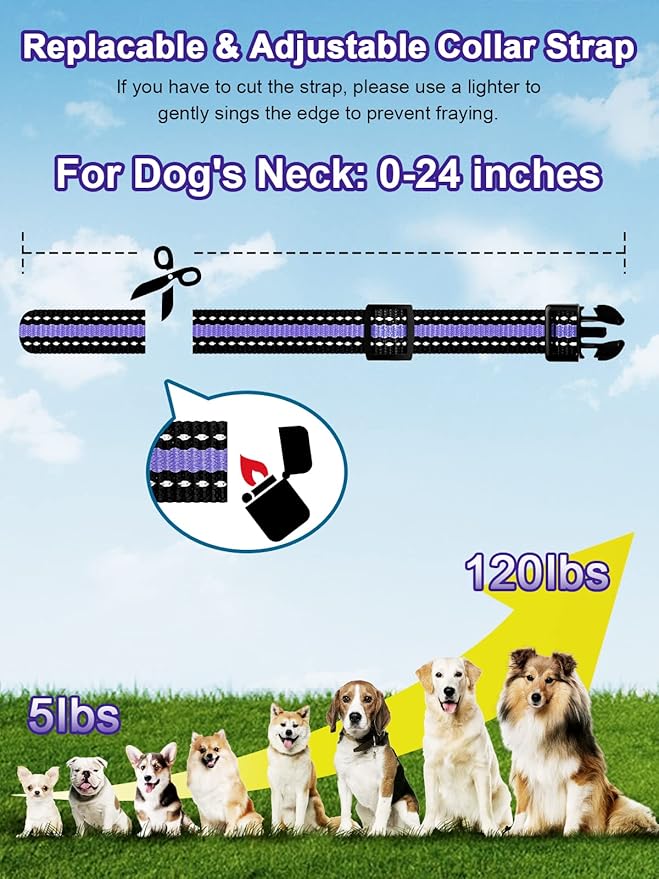 BOUSNIC Dog Shock Collar 2 Dogs (5-120Lbs) - 3300 ft Waterproof Training Collar for Dogs Large Medium Small with Rechargeable Remote, Beep (1-8) Vibration (1-16) and Humane Shock (1-99) Modes - PAWPICO