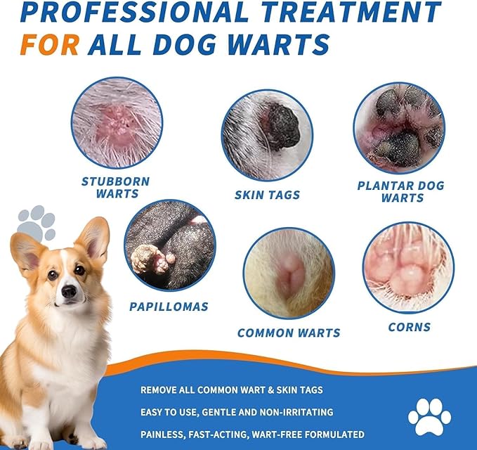 Dog Wart Remover: 20ML Dog SkinTag Removal, Natural Dog Wart Removal Treatment, Rapidly Eliminates Dog Warts & Dog Skin Tags - Fast Acting & Effective, No Harm & Pain-Free PAWPICO