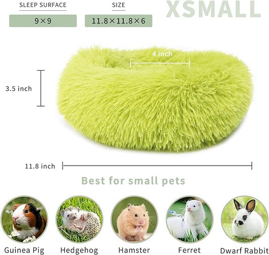 Hamster Bed Soft Warm Cushion for Small Animal - Comfortable Sleep Mat Pad for Guinea Pigs/Hedgehog/Squirrel/Mice/Rats/Chinchilla Nest House 11.8 inch Green - PAWPICO