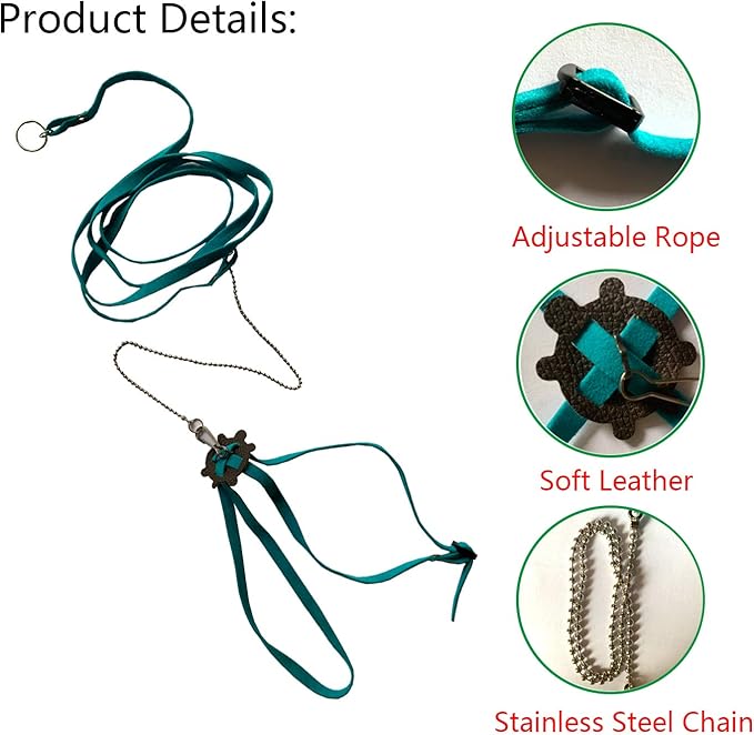 Vehomy Turtle leash Lizard Leash Tortoise Harness Strap Pet Collar Leash Tortoise Walking Lead Control Rope M Vehomy