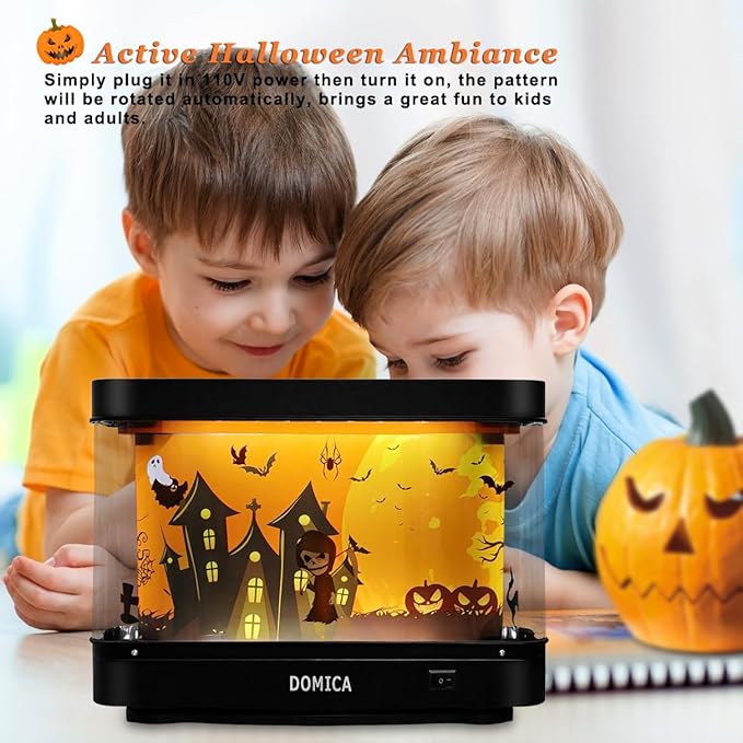 DOMICA Halloween Decorations Halloween Decor, Night Light with Timer for Bedroom, Halloween Ghost Pumpkin Party Favors Home Decor LED Table Light Table Lamp Indoor DOMICA