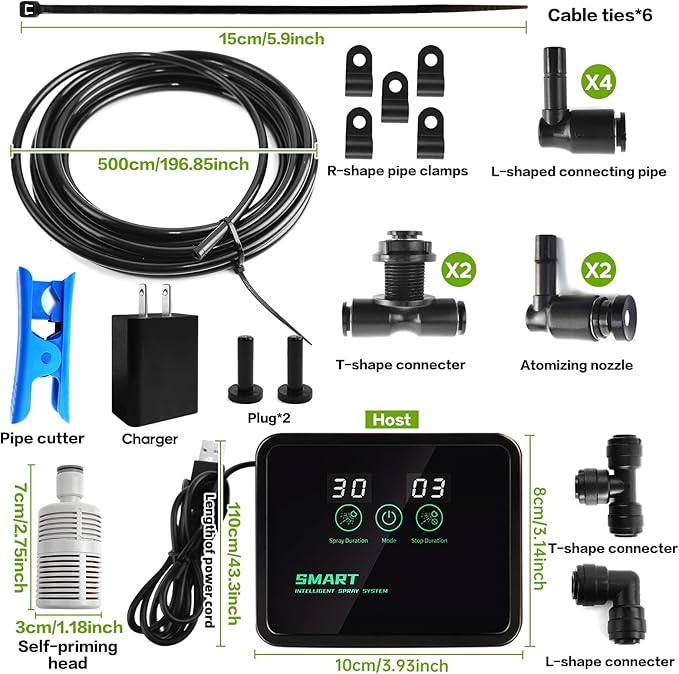 Reptile Fogger Automatic Reptile Mister Fogger for Terrarium, Timed Reptile Humidifiers for Chameleon/Lizard/Snake/Turtle/Frog MYGIIKAKA