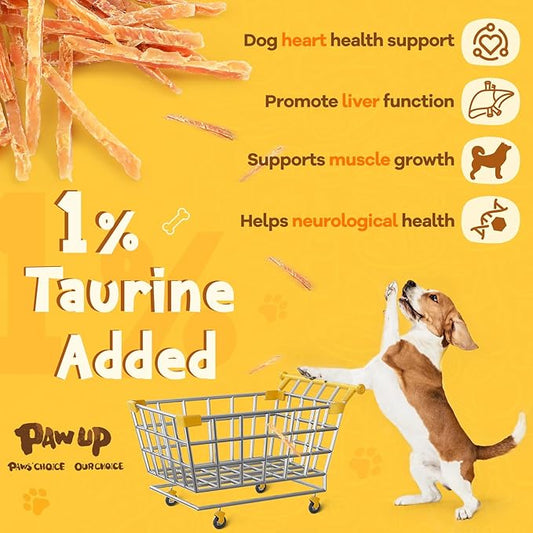 Chicken Jerky Strip Dog Treats w/Taurine Natural Rawhide Free Dog Snacks, Training Treats Chicken Jerky Sticks for Dogs, 24oz - PAWPICO