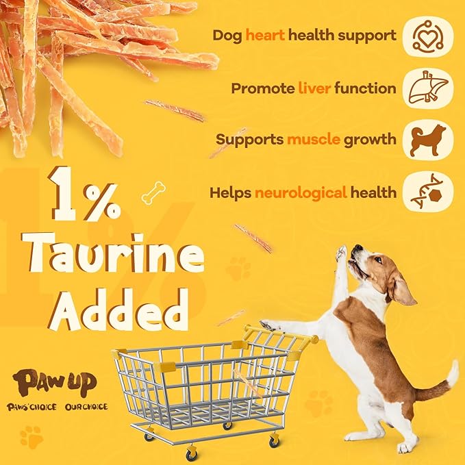 Chicken Jerky Strip Dog Treats w/Taurine Natural Rawhide Free Dog Snacks, Training Treats Chicken Jerky Sticks for Dogs, 24oz - PAWPICO