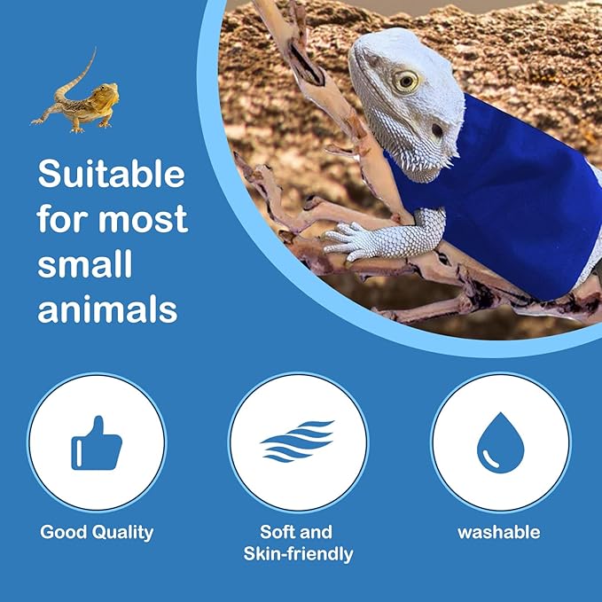 Lizard Clothes Bearded Dragon Hoodie Sweater Jacket Small Pet Costume Flannel Apparel for Reptiles Party Cosplay Props Chameleon Outfit Reptile Clothing Accessories HOKABLE