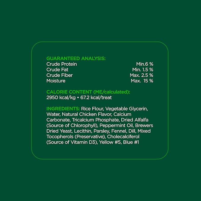 Minties Dental Chews for Dogs, 60 Count, Vet-Recommended Mint-Flavored Dental Treats for Medium Dogs 25-50 lbs, Dental Bones Clean Teeth, Fight Bad Breath, and Removes Plaque and Tartar Minties