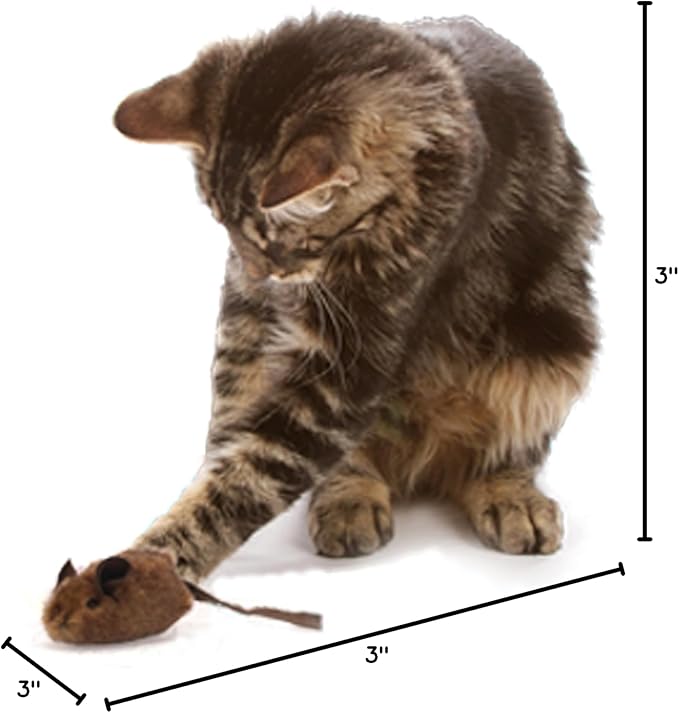 OurPets Play-N-Squeak Mouse Hunter Cat Toy (Interactive Cat Toy & Catnip Toy with Real Mouse Electronic Sound) Perfect Toys for Indoor Cats with Catnip - PAWPICO