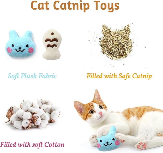 Kitten Toys Cat Toys Assortments, 26 Packs Cat Toys Variety Pack for Kitty, Cat Wand Toy, Cat Feather Toys, Cat Balls with Bells, Cat Mouse Toy, Catnip Toys for Indoor Cats - PAWPICO