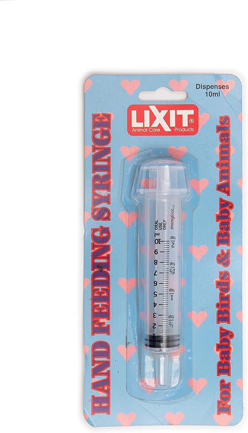 Lixit Hand Feeding Syringe for Baby Animals, 10 ml Lixit