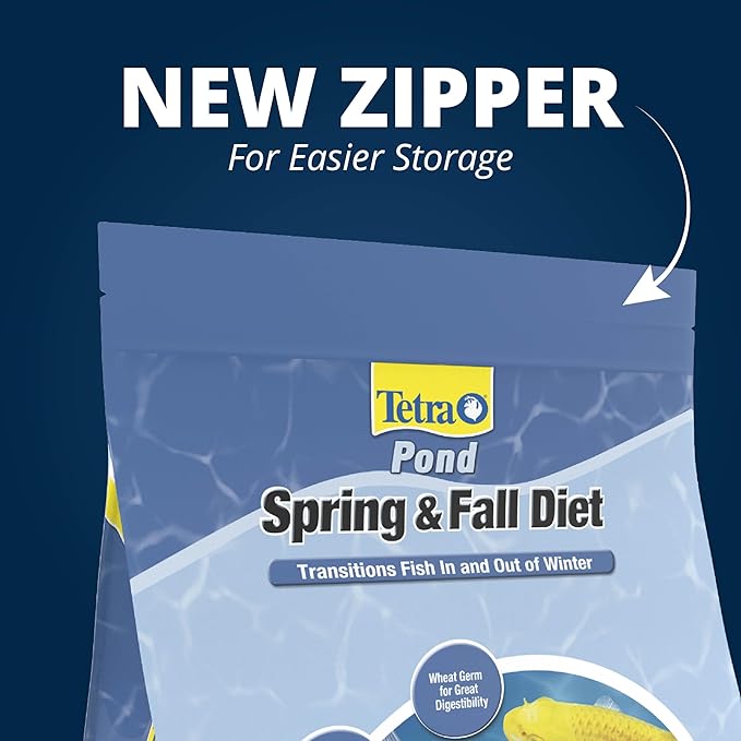 TetraPond Spring And Fall Diet 3.08 Pounds, Pond Fish Food, For Goldfish And Koi, 7 L Tetra