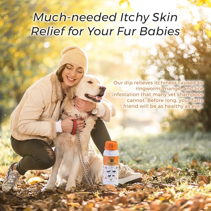 Classic's Lime Sulfur Dip - Pet Care for Itchy and Dry Skin - Xtra Strength Formula - Safe Solution for Dog, Cat, Puppy, Kitten, Horse (16 fl oz) HealthyPawLife