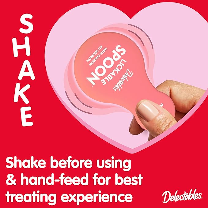 Hartz New Delectables Lickable Spoon Interactive Lickable Cat Treats for Quick & Easy Bonding, Salmon 32ct Hartz