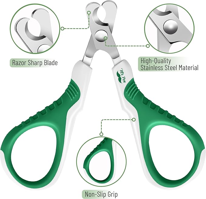 Mr. Pen- Cat Nail Clipper, Green & White Cat Nail Trimmer, Cat Nail Clippers, Cat Claw Clippers, Cat Clippers for Nails, Pet Nail Clippers, Kitten Nail Clipper, Small Dog Nail Clipper Cat Claw Trimmer - PAWPICO