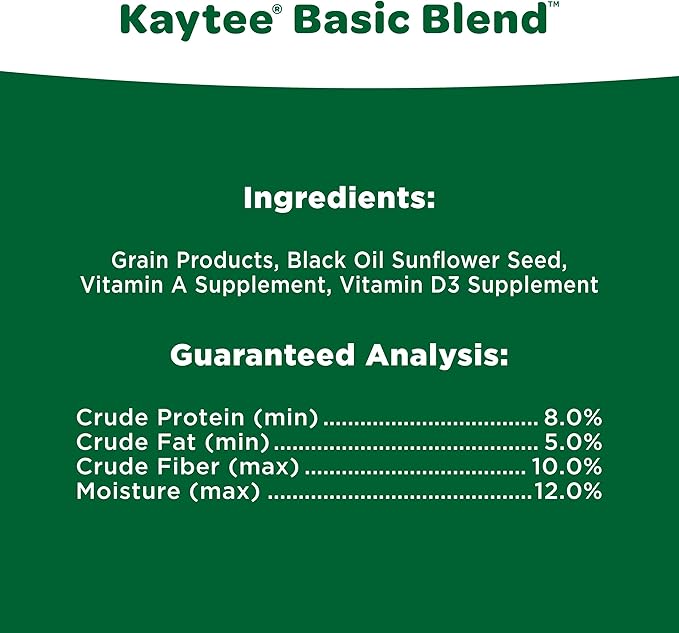 Kaytee Wild Bird Basic Seed, 20lbs (2 Packs of 10lbs) Kaytee