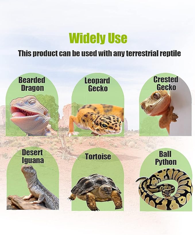 Bearded Dragon Tank Accessories, Reptile Substrate Floor, Leopard Gecko Tank Liner Mat for 40 Gallon, 20 Gallon, 50 Gallon,75 Gallon Lizard Tank, Black Helidrago