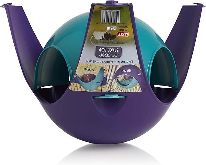 Lixit Igloos and Hideaways for Guinea Pigs, Rats, Mice, Hamsters, Gerbils and Other Small Animals (Assorted, Large Space Pod) Lixit