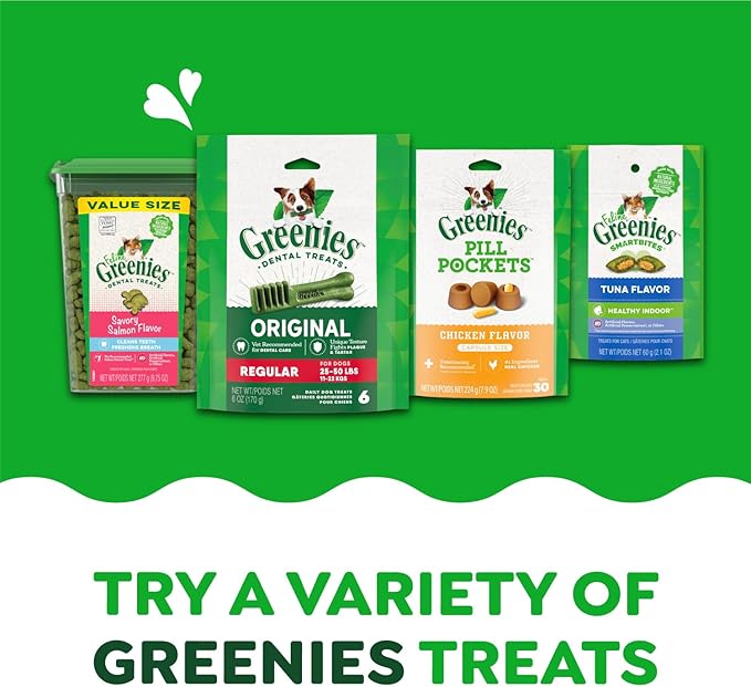 GREENIES Original Petite Natural Dog Dental Care Chews Oral Health Dog Treats, 72 oz. Pack (120 Treats) - PAWPICO