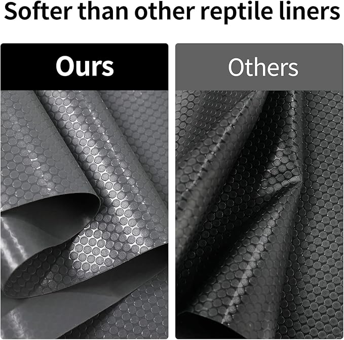 Reptile Carpet, Bearded Dragon Tank Accessories, Terrarium Liner Bedding, Non-Adhesive Terrarium Carpet for Bearded Dragon, Leopard Gecko, Snake, Lizard, Tortoise, Iguana Reptile Tank Grey(18"x72") SISIPAILIFE