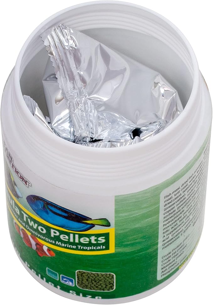 Ocean Nutrition Formula Two Pellets - Fish Food for Herbivorous & Omnivorous Marine Tropical Fish, High Protein(40%) - 7 oz (200 g) Medium Pellets OceanNutrition