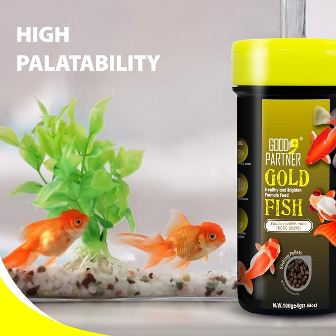 Purify Series for Goldfish Food, Sinking Gold Fish Pellets, All Natural Ingredients, Balanced Composition of Fish Food, Good for Fins Grow and Color Saturation, 3.53 oz (Pack of 2) GOODPARTNERFishFoodPurifySeries
