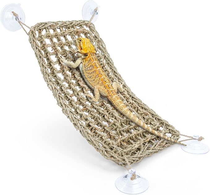 Niteangel Bearded Dragon Hammock Reptile Lounger for Chameleon, Lizards, Gecko, Snakes, Lguana Reptiles, Tortoises (Rectangle 16'' x 8'') Niteangel