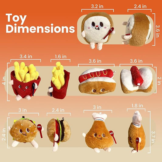 Cat Toys Hamburger, 5 Pack Catnip Toys Bread for Indoor Cats, Cute Durable Kitten Chew Toys, Interactive Cat Kicker Toys for All Breeds, Catmint Kitten Teething Toys - PAWPICO