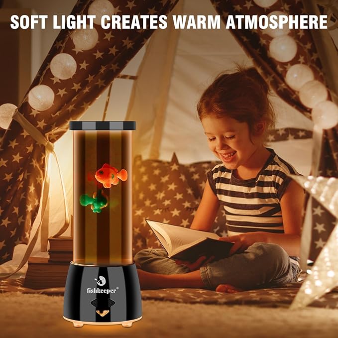 Jellyfish Lamp with 12 Color Changing and Remote Control,Jellyfish Aquarium Tank Night Light for Home Office Decor Gifts Mood Night Light Gift with USB for Kids Women Teens Adult(Fish) fishkeeper