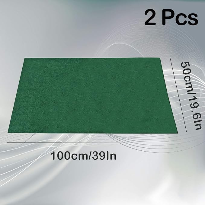 HERCOCCI 2 Pack Reptile Carpet, 39’’ x 20’’ Terrarium Bedding Substrate Liner Reptile Cage Mat Tank Accessories for Bearded Dragon Lizard Tortoise Leopard Gecko Snake (Green) HERCOCCI