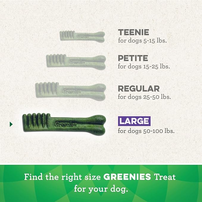 GREENIES Original Large Natural Dog Dental Care Chews Oral Health Dog Treats, 12 oz. Pack (48 Treats) - PAWPICO