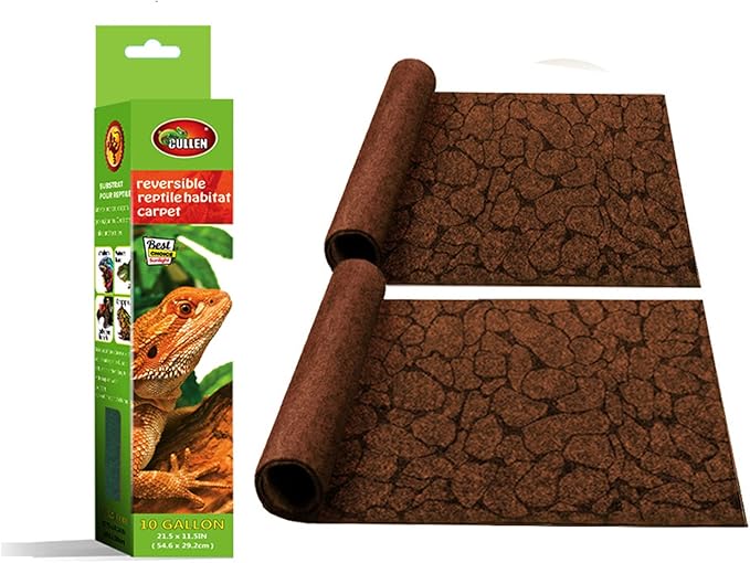 2PCS 21.5 x 11.5in Reptile Carpet 10Gallon,Pet Terrarium Liner,Reptiles Cage Mat/Substratefor Snakes, Chameleons, Geckos ands Kitchen Use with Tweezers Feeding Tongs bestchoiceforyourreptiles