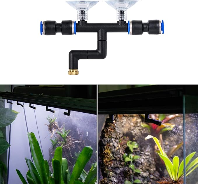 REPTI ZOO 4 Pieces Spray Nozzles Adjustable Fine Misting Water for Reptiles REPTIZOO