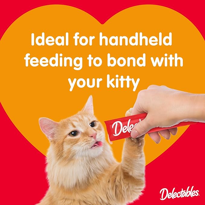 Hartz Delectables Squeeze Up Interactive Lickable Wet Cat Treats for Adult & Senior Cats, Chicken & Tuna, 10 Count,5 oz Hartz