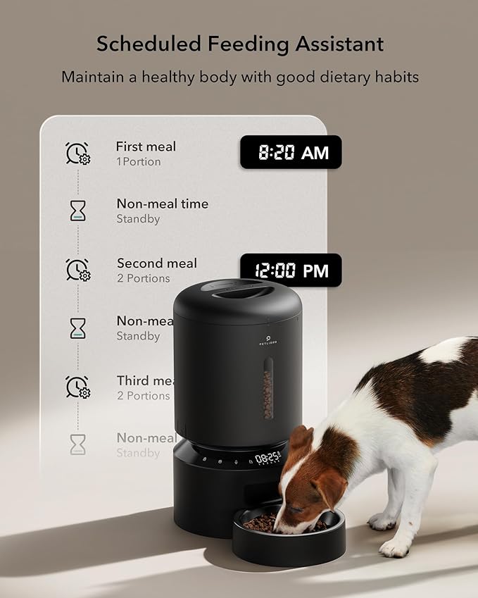 PETLIBRO Automatic Cat Feeder, Automatic Dog Feeder with Freshness Preservation, 5L Timed Cat Feeders for Dry Food, Up to 6 Meals Per Day, Granary Pet Feeder for Cats/Dogs - PAWPICO
