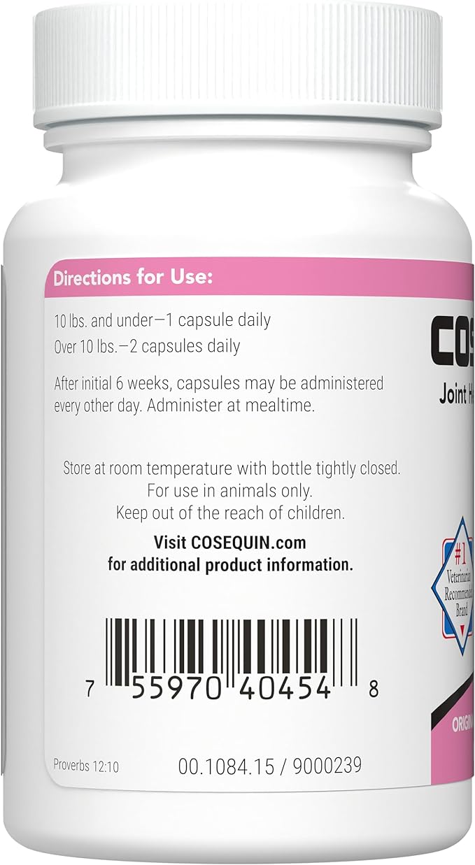 Nutramax Laboratories Cosequin Joint Health Supplement for Cats - With Glucosamine and Chondroitin, 80 Capsules NutramaxLaboratories