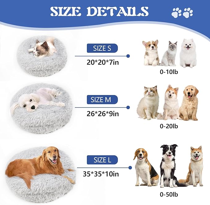 ShinHye Small Dog Bed Cat Bed Dog Bed with Blanket Plush Fluffy Hooded Dog Bed, Small Dog beds with Cover Cozy for Indoor Cats, Blanket Dog Beds Calm Anti-nxiety Dog Bed Washable - PAWPICO