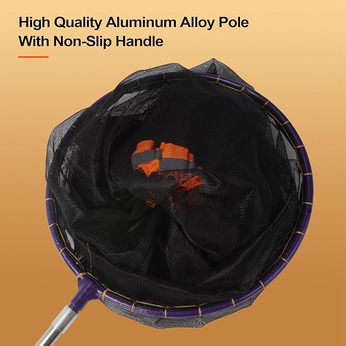 Snake Catcher Net, Rattlesnake Grabber Hnadling Tool, Reptile Catch Telescopic Pole Stick, Rattle Snake Removing and Catching Picker with 12" Ring, Extends to 40 Inches Professional+Heated+Jacket